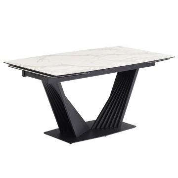 Разтегателна трапезна маса LEGNICA - бяла (3531037)