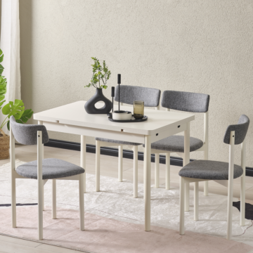 Разтегателна трапезна маса NEGRALS - крем мат SCM (3531323)