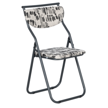 Сгъваем стол SATER - черен-бял (3520959)