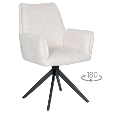 Трапезен стол ALBANS - слонова кост (3532268)