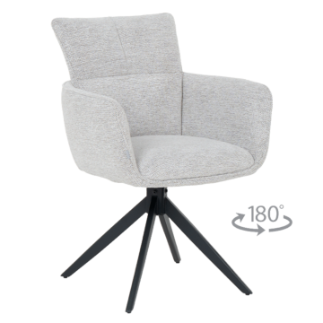 Трапезен стол GILES - бял меланж (3532265)