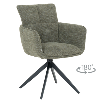 Трапезен стол GILES - тъмнозелен (3532267)