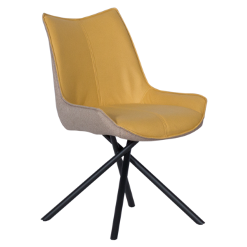 Трапезен стол HALTON - жълт DX-033 (3532059)