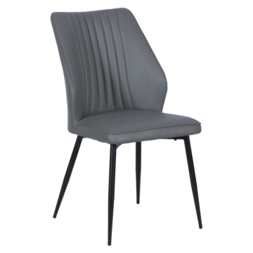 Трапезен стол LAREDO Y еко кожа - тъмносив 14 (3532143)