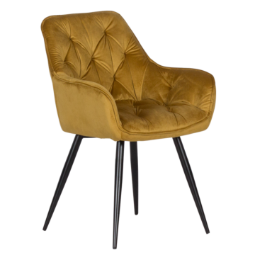 Трапезен стол LATINA - жълт (3532105)