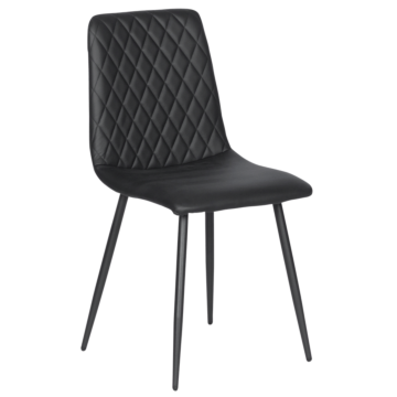 Трапезен стол MONZA еко кожа - черен (3532131)