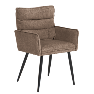 Трапезен стол с подлакътници IKSAN - кафяв R38 (3532417)