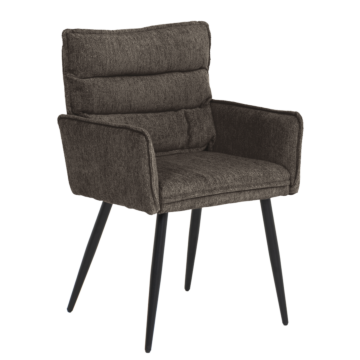 Трапезен стол с подлакътници IKSAN - тъмнокафяв R45 (3532418)