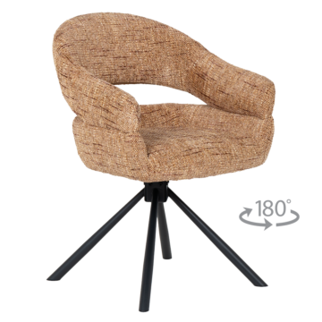 Трапезен стол SACABA - кафяв (3532442)