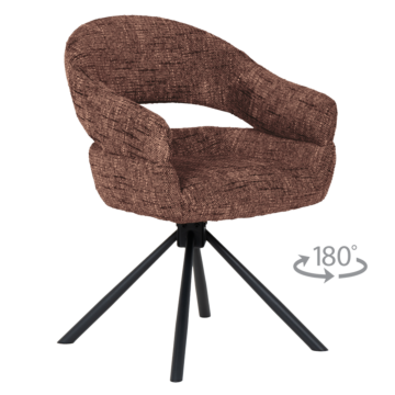 Трапезен стол SACABA - тъмнокафяв (3532443)