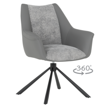 Трапезен стол TEMPE - тъмносив (3532355)