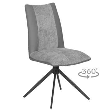 Трапезен стол TULSA - тъмносив (3532359)