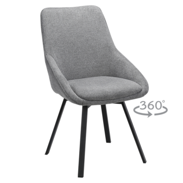 Трапезен стол WIGAN - сив BF 5 (3532083)