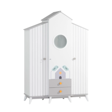 Трикрилен детски гардероб BIRD HOUSE (3575238)