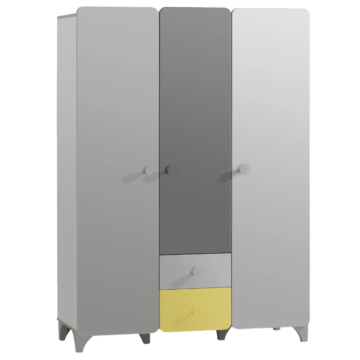Трикрилен детски гардероб MINIA 143х53х200 см (3575265)