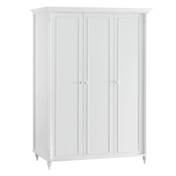 Трикрилен детски гардероб NIL - бял (3575160)