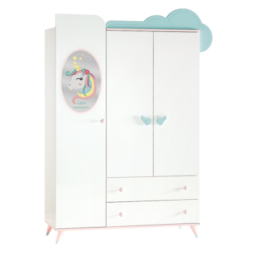 Трикрилен детски гардероб UNICORN (3575138)