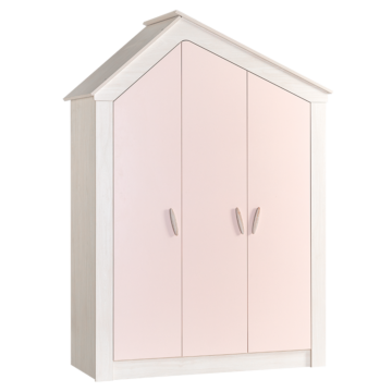 Трикрилен детски гардероб PINK HOUSE (3575087)