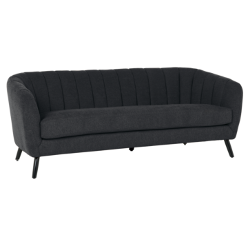 Триместно канапе GRETA - черен PO (3551013)