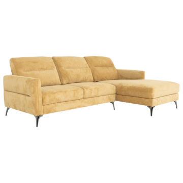 Ъглов диван INGA - жълт V68 (3551557)