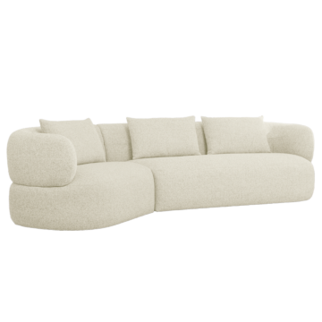 Ъглов диван SKIEN - шампанско (3551058)