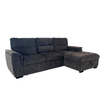 Ъглов разтегателен диван BENI десен - графит (3551564_1)