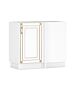 Кухненски шкаф IMPERIA 105 ъглов НИЗ 1ДВ бяло/златна патина  (089.001.0145)