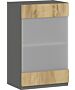 Кухненски шкаф LUSIL B-45/72 ВИТРИНА графит/златен дъб крафт  (005.002.0042)
