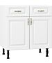 Кухненски шкаф долен MICHELLE Н-80/87 2 врати+2 чекмеджета бяло/бяло  (004.103.0009)