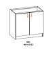 Кухненски шкаф ALINA долен 80H с плот тъмен мрамор  (089.001.0105)