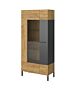 Висока витрина SANTES 1W1D златен дъб крафт/антрацит  (092.093.0041)