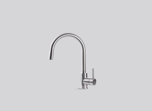 СМЕСИТЕЛ FALMEC PURE STEEL ROUND PULL OUT (03FAL 013)