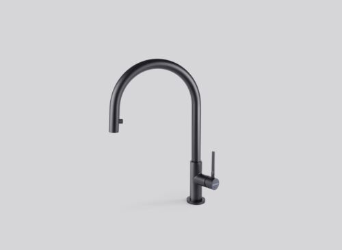 СМЕСИТЕЛ FALMEC TREVI ROUND PULLOUT BLACK MATT (03FAL 020)