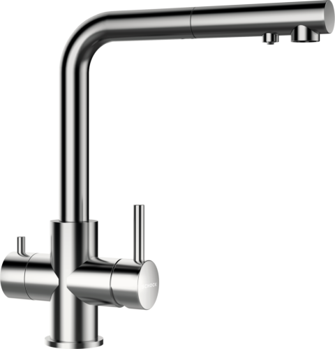 СМЕСИТЕЛ SCHOCK Vitus Pull-out Inox (02SCH 677)