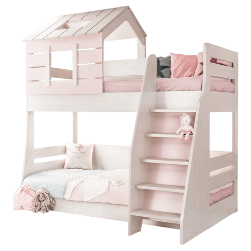 Двуетажно детско легло PINK HOUSE - дясно (3575082_1)