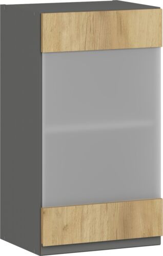 Кухненски шкаф LUSIL B-40/72 ВИТРИНА графит/златен дъб крафт  (005.002.0014)