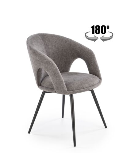Трапезен стол К-550 сиво/черно  (100.003.0335)