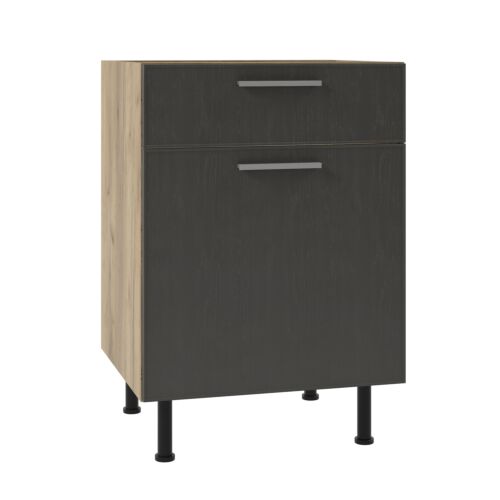 Кухненски шкаф SKY LOFT Т1 Н60/87 1ч.Blumotion златен дъб крафт/сиво  (005.002.3328)