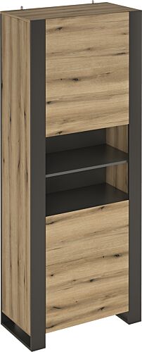 Шкаф COMBO REG2D/80 сив графит/крайбрежен дъб  (004.106.0010)