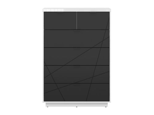 Скрин FORN KOM6S корпус бял лак/фронт черно мат  (007.011.0047)