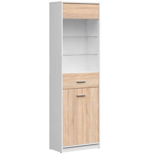 Шкаф NEPO PLUS REG1D1W корпус бяло/фронт дъб сонома  (020.004.0228)