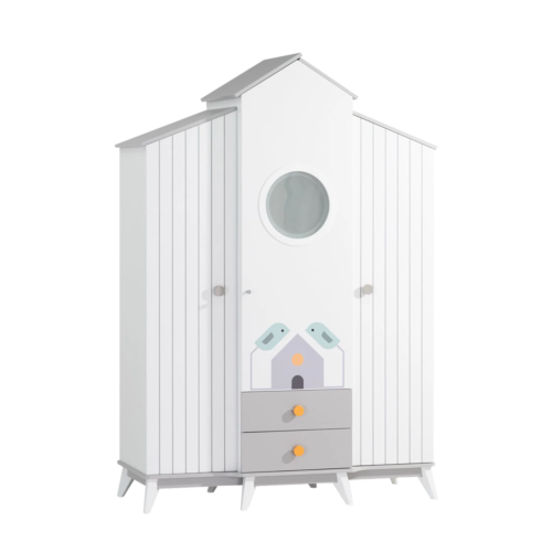 Трикрилен детски гардероб BIRD HOUSE (3575238)