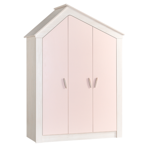Трикрилен детски гардероб PINK HOUSE (3575087)